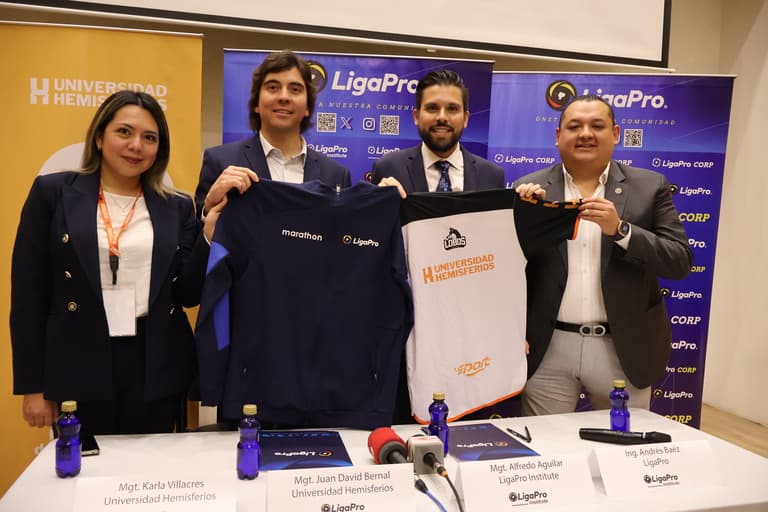 La Universidad Hemisferios y LigaPro Institute se unen para impulsar la profesionalización del deporte ecuatoriano